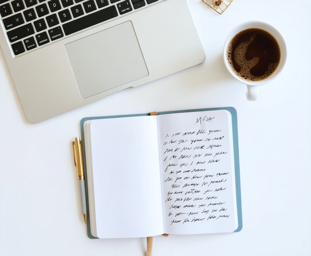 Moderný pracovný stôl s poznámkami a notebookom symbolizujúci precízne biznis plánovanie