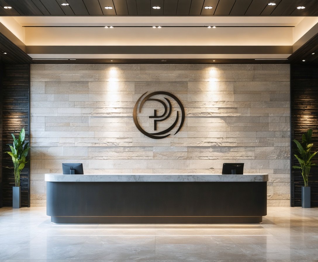 Elegantná recepcia našej bratislavskej kancelárie, kde vás privítame v profesionálnom prostredí